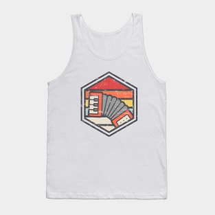 Retro Badge Accordion Light Tank Top